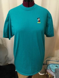 Disney NEW Originals Turquoise Mickey Mouse T Shirt Size L/XL - Picture 1 of 4