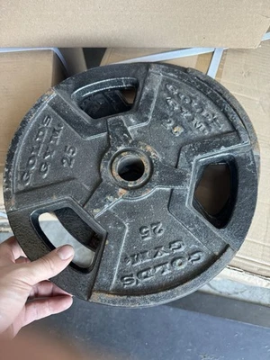 Placas de peso de tamaño estándar de 2-25 libras estilo agarre GOLD’S GYM Foto 1 de 3