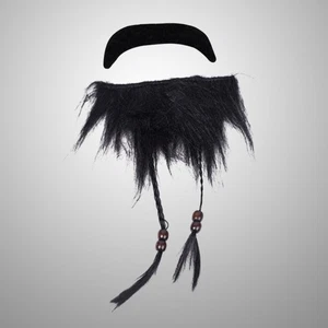 Barba pirata baffi e finti per uomo classico Halloween cosplay - Foto 1 di 11