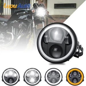 Faro proiettore tondo moto 5,75" led hi/lo fascio con staffa per Harley per Honda - Foto 1 di 9