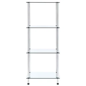 vidaXL Scaffale a 4 Livelli Trasparente 40x40x100cm in Vetro Temperato - Foto 1 di 3
