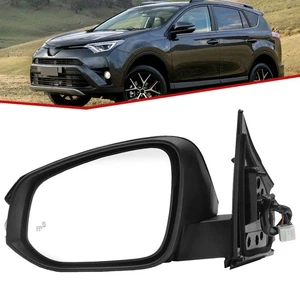 Driver Left Side Mirror For 2013-2017 2018 Toyota RAV4 w/ Blind Spot Turn Signal - Picture 1 of 14