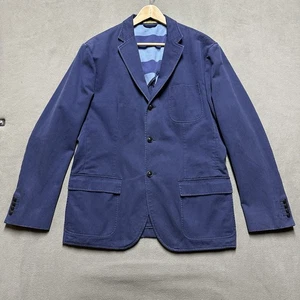 Vintage Rugby Ralph Lauren Blazer Herren XL Navy Blau 100% Baumwolle Totenkopf Logo GUC - Bild 1 von 22