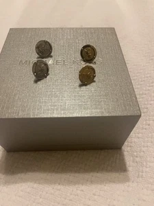 Michael Kors Gold/Silver Tone Stud Earrings - Picture 1 of 4