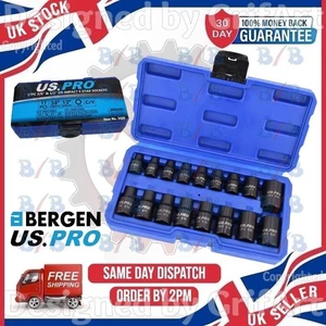 17-TEILIGES INNENSECHSKANT E STAR STECKSCHLÜSSELSATZ TORX TORQ DREHMOMENT 3/8 ZOLL 1/2 ZOLL ANTRIEB E5 - E24 - Bild 1 von 5