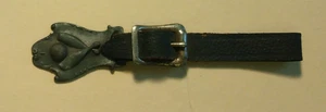 Antike Zinn Bowlinguhr Anhänger mit Lederarmband - Bild 1 von 4