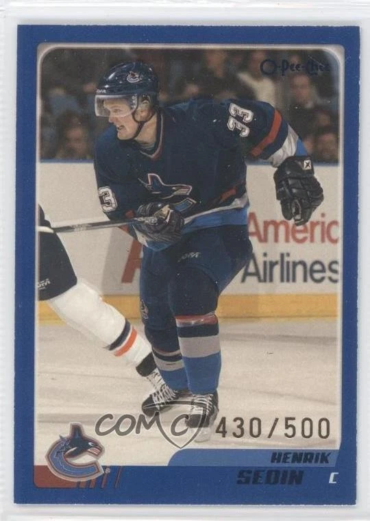2003-04 O-Pee-Chee Blue /500 Henrik Sedin #20 HOF - Image 1 of 2