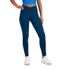 Jenni Teal Blue On Repeat Full Length Leggings Active Workout Plus Size XXXL New - Picture 1 of 9