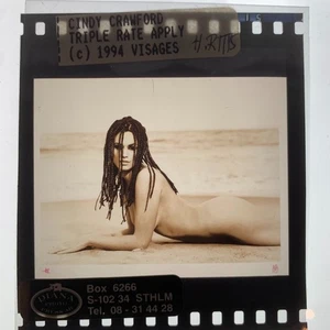 CINDY CRAWFORD - Raro Original Foto de Prensa Transparencia por Herb Ritts 1994 - Imagen 1 de 1