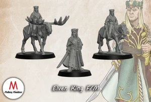 LOTR - Elven King Ft and Mtd on Horse - Picture 1 of 4