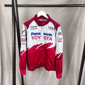 Vintage Toyota Panasonic Racing Jacket Red White Size M - Picture 1 of 8