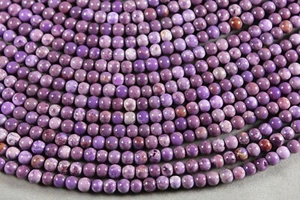 ENCANTADORA FOSFOSIDERITA PÚRPURA NATURAL CUENTAS REDONDAS 16" HEBRA - Imagen 1 de 3
