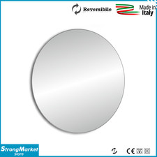 Specchio da bagno MADE IN ITALY filo lucido tondo diametro 60/70/80 cm.