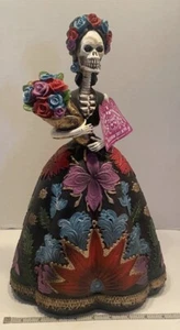 NIB Dia De Los Muertos Skeleton Resin Figurine Catrina Day Of The Dead 16 Inches - Picture 1 of 5
