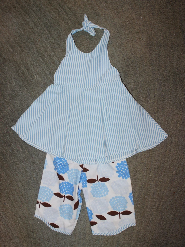 Chez Ami Girls 2 Piece Outfit (Halter Top & Capri) - Size 4 - NWT - Image 1 of 4