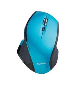PE Verbatim Cordless Deluxe Blue-LED Computer Mouse Ergonomic 8 Buttons 2.4 G - Picture 1 of 3