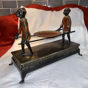 Monkeys Carrying Bowl - Vintage- Made in India - Incense Holder/trinket 10.25”L - Picture 1 of 13