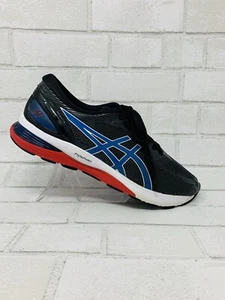 Asics Gel Nimbus 21 Black Blue Red Men Running Shoes Sneaker 1011A169-005 - Picture 1 of 7