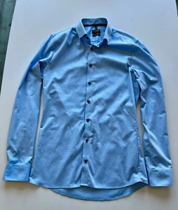 OLYMP No. Six Herren Hemd hellblau bleu strukturiert Gr. 38 - Bild 1 von 4