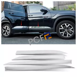 For Volkswagen Atlas 2018-24 Chrome Steel car Side Door Body Molding Cover Trim - Picture 1 of 13