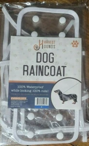 Clear Dog Doggy Raincoat Size M Rainy Wet Puppy Clear Cute Jacket Coat Dry Pooch - Picture 1 of 7