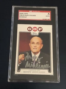 RUDY GIULIANI 2008 TOPPS SIGNED AUTOGRAPHED CARD NY MAYOR SGC CERTIFIED - Picture 1 of 2