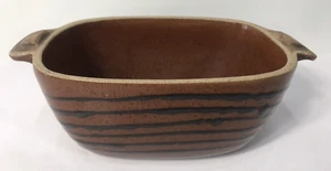 Mid Century Vintage Antique Glidden Pottery Oval Bowl # 63 Brown / Black Color - Picture 1 of 9