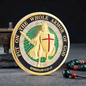 Moneda Armadura Moneda Desafío Conmemorativo Toda Put Colección Dios del Regalo - Imagen 1 de 4
