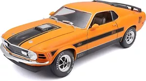 Maisto 1970 Ford Mustang Mach 1 Orange Die Cast Model car - Picture 1 of 3