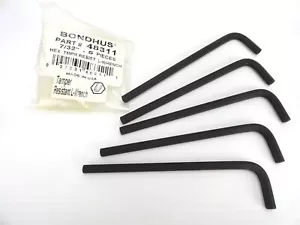 Pack of 5 - BONDHUS, 48311, 7/32" Hex Temper Resist. L Wrench w/ ProGuard Finish - Picture 1 of 7