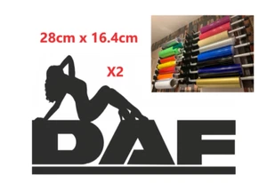 DAF Truck Stickers Daf Sexy Lady Truck Cab Window Stickers Any Colour Xf Xg - Picture 1 of 4