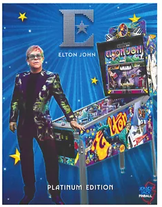 Elton John Platinum Edition Jersey Jack Pinball Flyer / Broschüre / Anzeige - Neuwertig - Bild 1 von 2