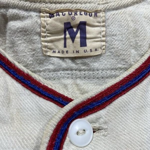 Camiseta deportiva de béisbol de la Liga Cristiana de MACGREGOR de colección verdadera de los años 50 YM - Imagen 1 de 5