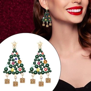 Orecchini Albero di Natale Orecchini Natalizi per Natale Capodanno Festival - Foto 1 di 5