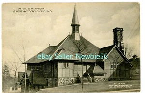 Spring Valley NY - M.E. EDIFICIO DE IGLESIA - Postal del condado de Rockland - Imagen 1 de 2