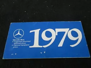 1979 Mercedes Benz US Preis Broschüre Karte 300TD 280CE SE 450SEL 6.9 450SL 450SLC - Bild 1 von 4