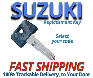 Suzuki Motorcycle ATV Keys Replacement Key Cut to Code E59610-E69097 - Picture 1 of 2