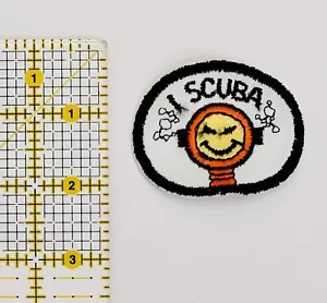 Parche vintage I SCUBA cosido buceo negro naranja - Imagen 1 de 3