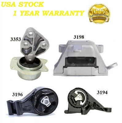 4 PCS MOTOR & TRANMISSION MOUNT FIT 2012-2016 BUICK LACROSSE 2.4L - Image 1 of 4