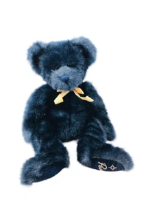 Russ Berrie Teddy Bear Dark Sapphire Blue Alleluia Peace Tags Washable 18" - Picture 1 of 7