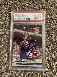 1992-93 Fleer Ultra #328 Shaquille O'Neal RC PSA/DNA Auto Grade 10 AE4 - Picture 1 of 3
