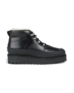 Neu! GANNI City Lammfell Leder Plateau Wander Stiefeletten Größe 38 EU 8 US - Bild 1 von 10