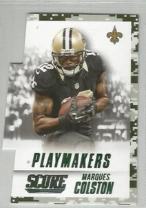 Marques Colston New Orleans Saints 2015 Score PLAYMAKERS GREEN CAMO - Picture 1 of 1