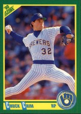 1990 Score Milwaukee Brewers Baseball Card #108 Chuck Crim