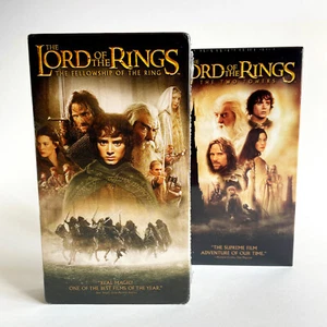 Two New Sealed THE LORD OF THE RINGS VHS Tapes Fellowship/Two Towers - Picture 1 of 3