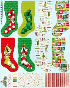 Tela Medias BTY Holiday Seuss How The Grinch Robó Navidad Feliz Grinchmas - Imagen 1 de 1