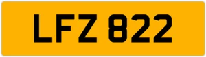 LFZ 822 L 3x3 DATELESS PRIVATE NUMBER PLATE LEE LOU LUKE LUCY LEO LISA LIAM LEN - Picture 1 of 1