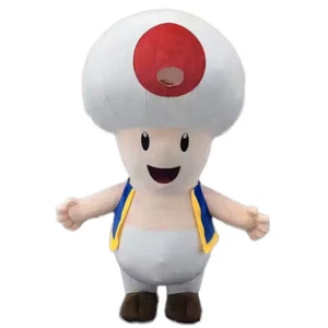 Aufblasbare Super Mario Kröte Pilz Maskottchen Kostüm Erwachsene Plüsch Cosplay Party - Bild 1 von 16