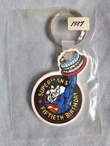 Seltener Schlüsselanhänger Superman 50. 50. Geburtstag Vintage 1987 - Bild 1 von 4
