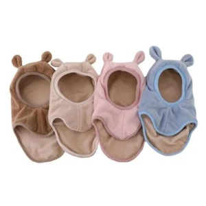 Winter Cartoon Bear Ear Baby One-piece Hat Kids Warm Ear Protection Cap for Boy - Picture 1 of 28